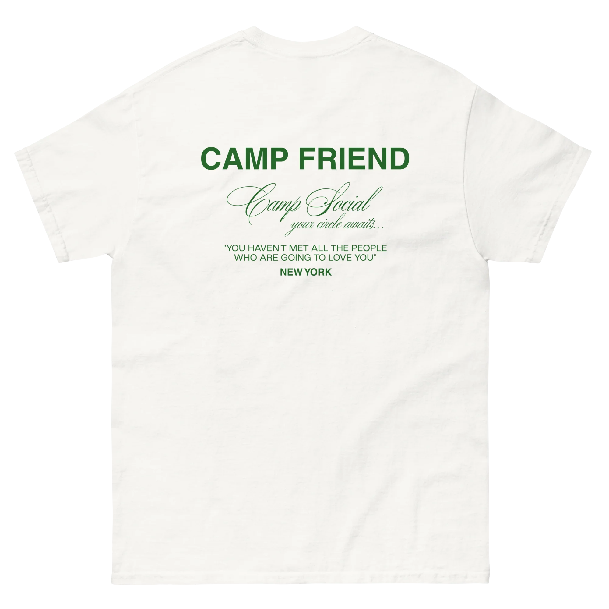 'Camp Friend' Tee - White/Green - Image 2